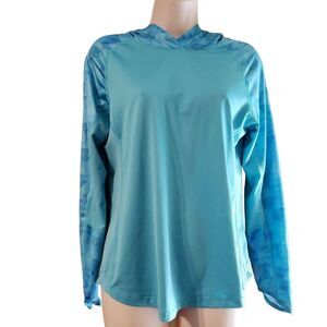 Nepallo Athletic Pullover Top Long Sleeves Hooded